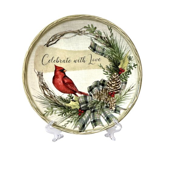 Certified International Holiday Plates - Celebrate With Love & Sing A Song For J - Picture 2 of 7
